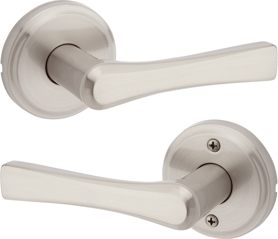 Katella Satin Nickel Interior or Hall/Closet Passage Door Handle