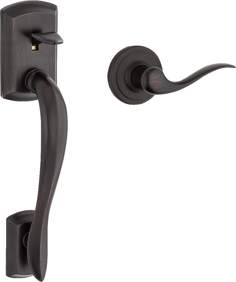 Avalon Venetian Bronze Exterior Entry Door Handleset