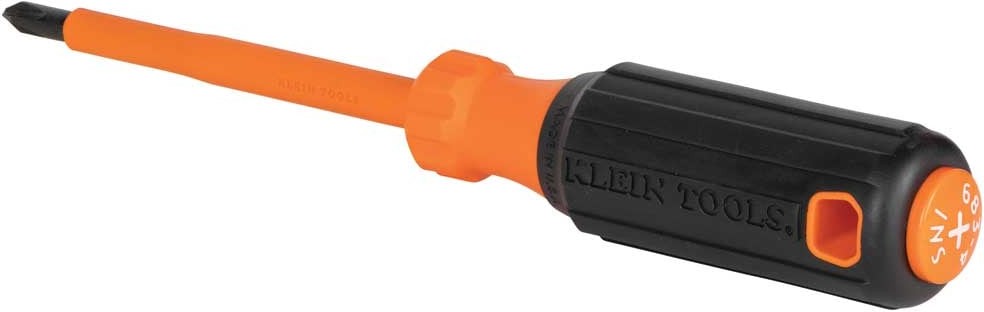 Insulated Screwdriver, #2 Phillips, 4-Inch Round Shank