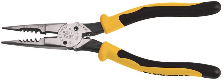 Pliers, All-Purpose Needle Nose, Spring Loaded, Cuts, Strips, 8.5-Inch