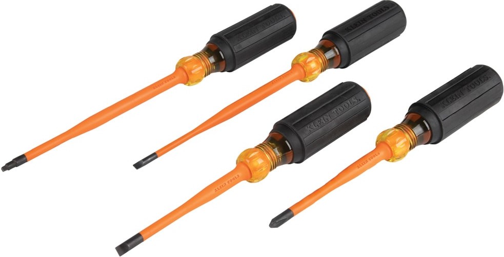 Screwdriver Set, Slim-Tip Insulated Phillips, Cabinet, Square, 4-Piece