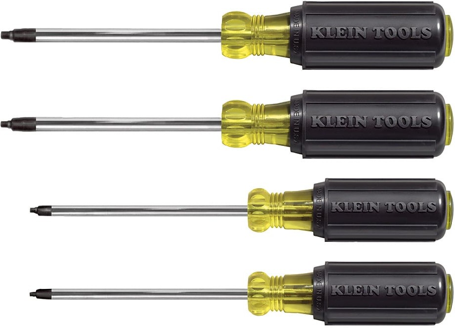 Screwdriver Set, Square Recess, 4-Piece
