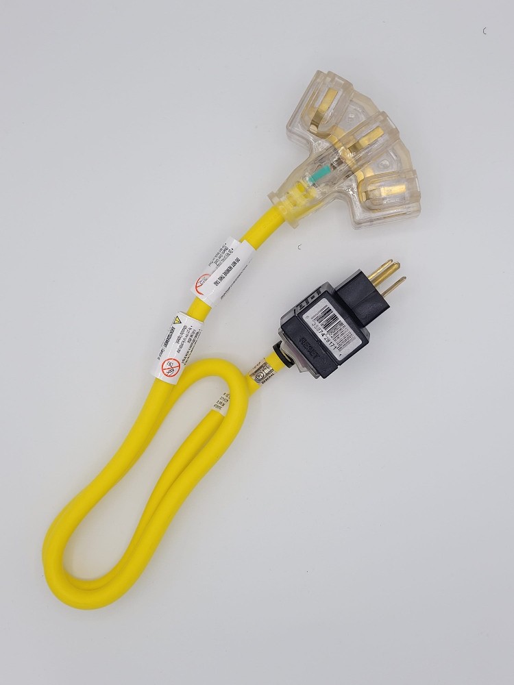 3-ft 12 / 3 Heavy Duty 3 Prong Yellow Indoor/Outdoor Extension Power Cord