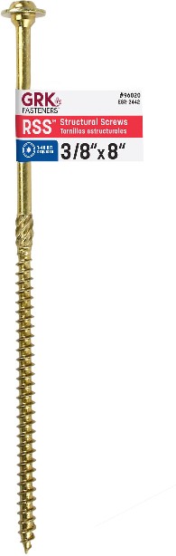 RSS 3/8-in x 8-in Polymer Exterior Wood screws (