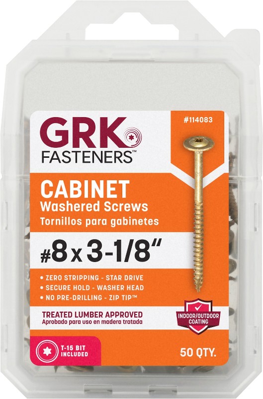 #8 x 3-1/8-in Polymer Interior Cabinet mounting screws ( 50 -Per Box )