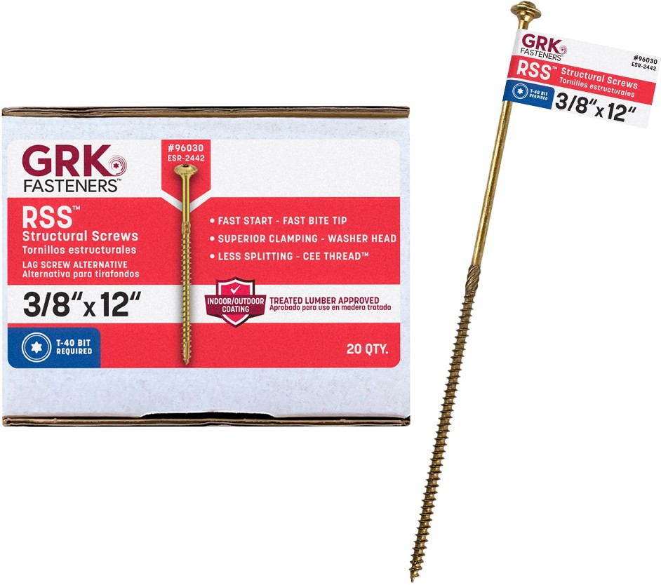 RSS 3/8-in x 12-in Polymer Exterior Wood screws (