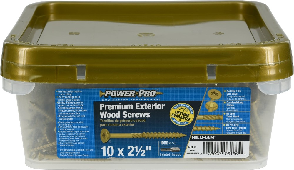 #10 x 2-1/2-in Epoxy Exterior Wood screws ( 1000 -Per Box )