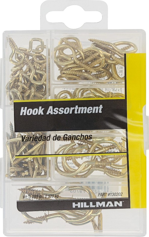 0.5 Inch Gold Hooks Kit 121 -Pack