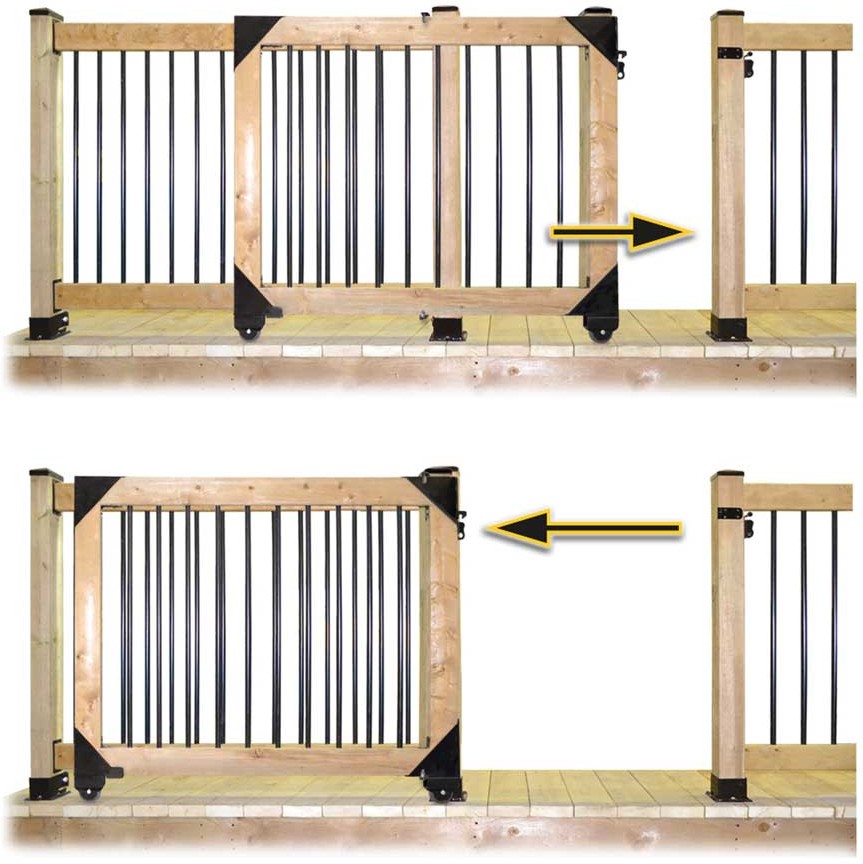 Sliding Gate Kit 9-1/2-in Black Gate frame kit