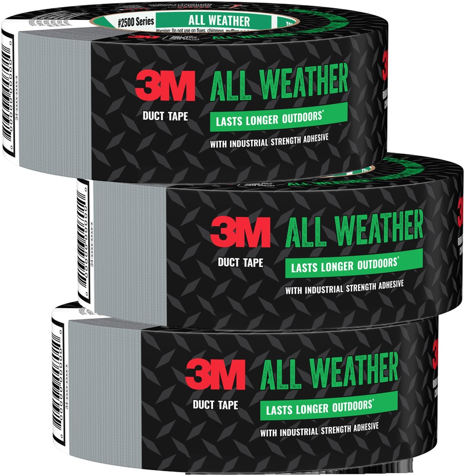 Super Tough Heavy Duty All Weather Black Rubberized Duct Tape 1.88-in x 30 Yard(s) 3 -Pack