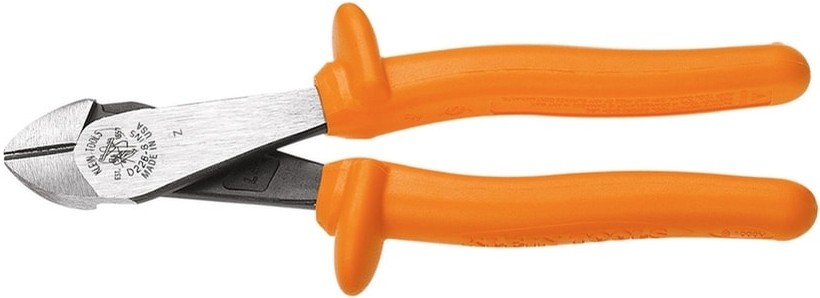 Diagonal Cutting Pliers, Insulated, High Leverage, 8-Inch
