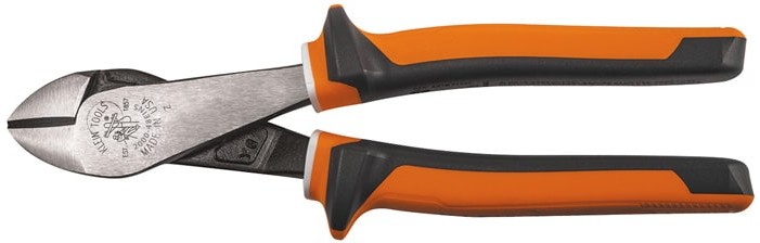 Diagonal Cutting Pliers, Insulated, Angled Head, 8-Inch