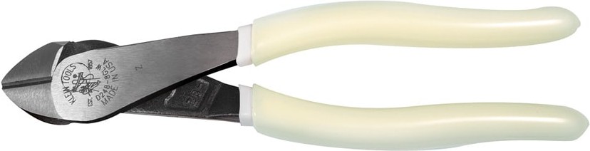 Diagonal Cutting Pliers, Angled Head, High-Visibility, 8-Inch