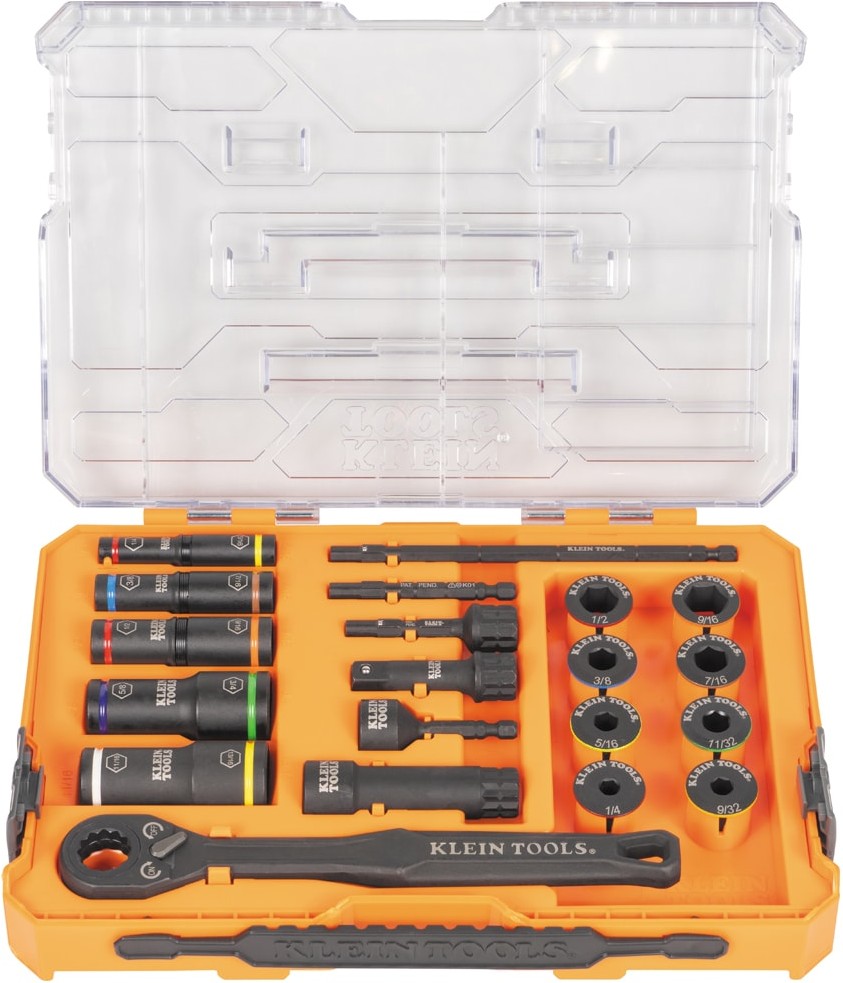 KNECT Impact Pass Through and Deep-Well Flip Socket Set, 20-Piece