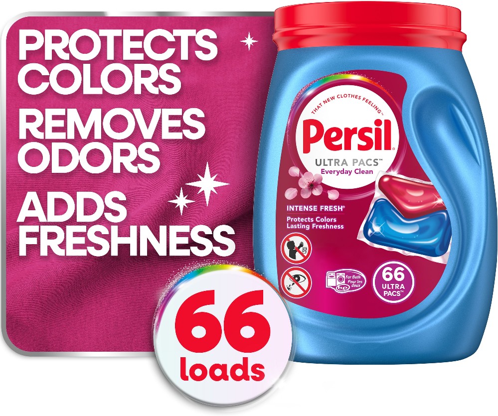 66 -Pack Ultra Pacs Intense Fresh HE Laundry Detergent 66 Loads 47.6 -oz