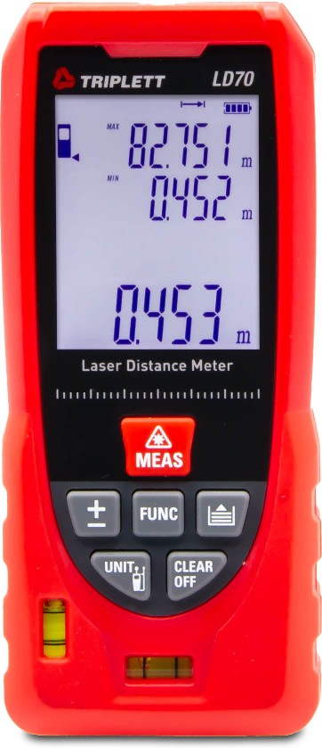 262-ft Indoor Red Laser Distance Measurer with Backlit Display