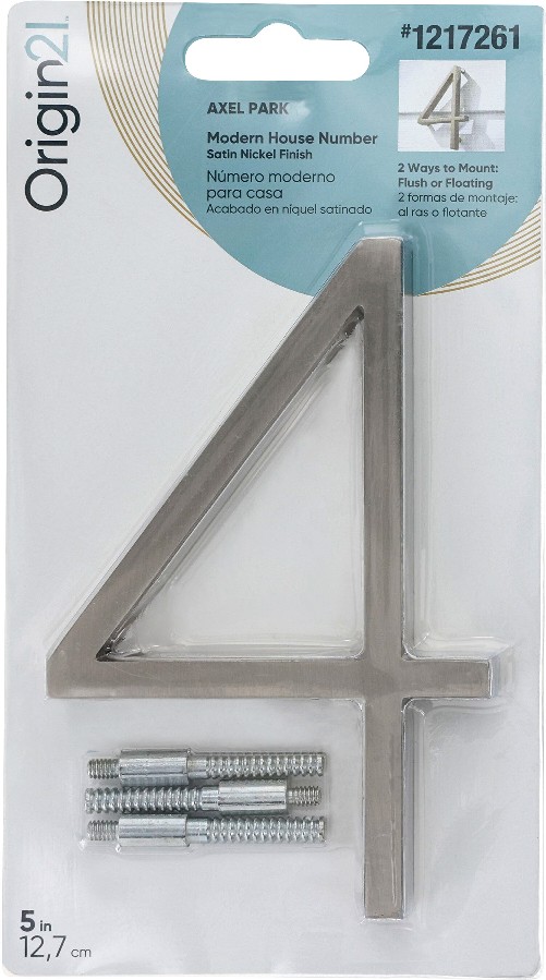 Axel Park 5-in Satin Nickel Number 4