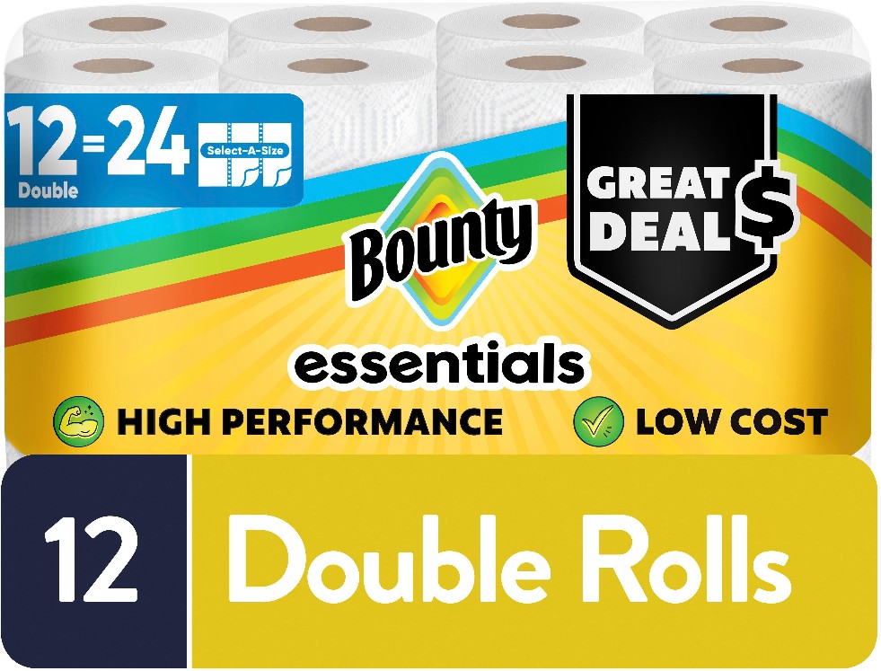 essentials Doubles Select-a-Size 12 -Count Paper Towels