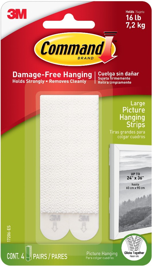 Foam 16-lb Capacity Damage-free picture hanger 4 - Pack