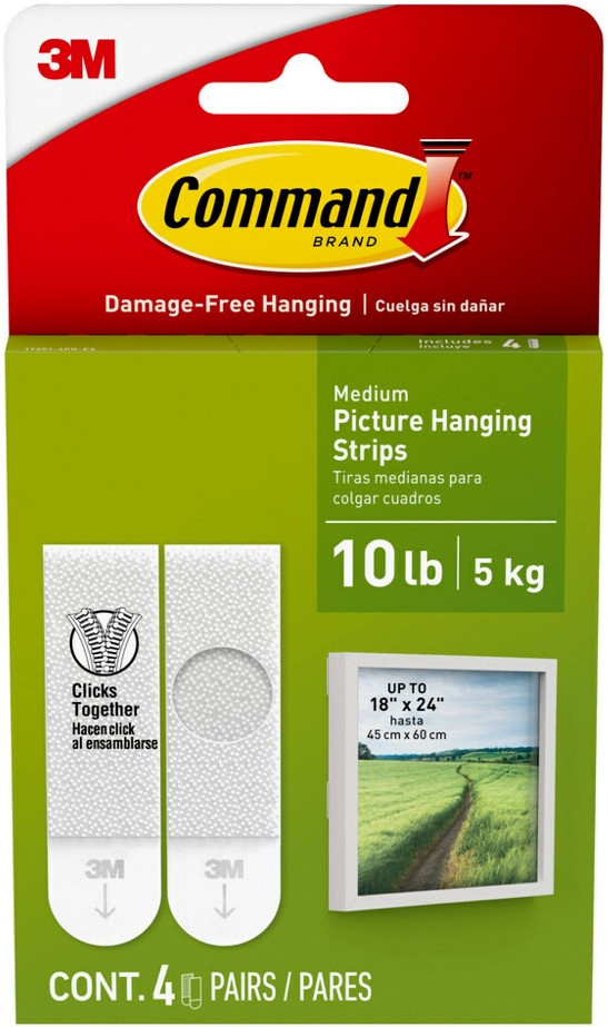Foam 3.0-lb Capacity Damage-free picture hanger 4 - Pack