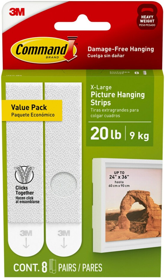 Foam 20-lb Capacity Damage-free picture hanger 8 - Pack
