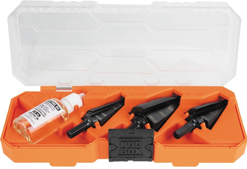 Premium Electrician's 3/8-Inch Hex Step Bit Set, 3 Piece