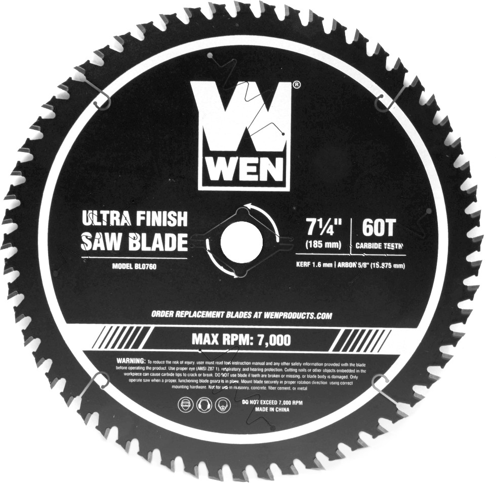 WEN Apex 7-1/4-in 60 -Tooth Fine Finish Tungsten carbide-tipped steel Circular saw blade Individual