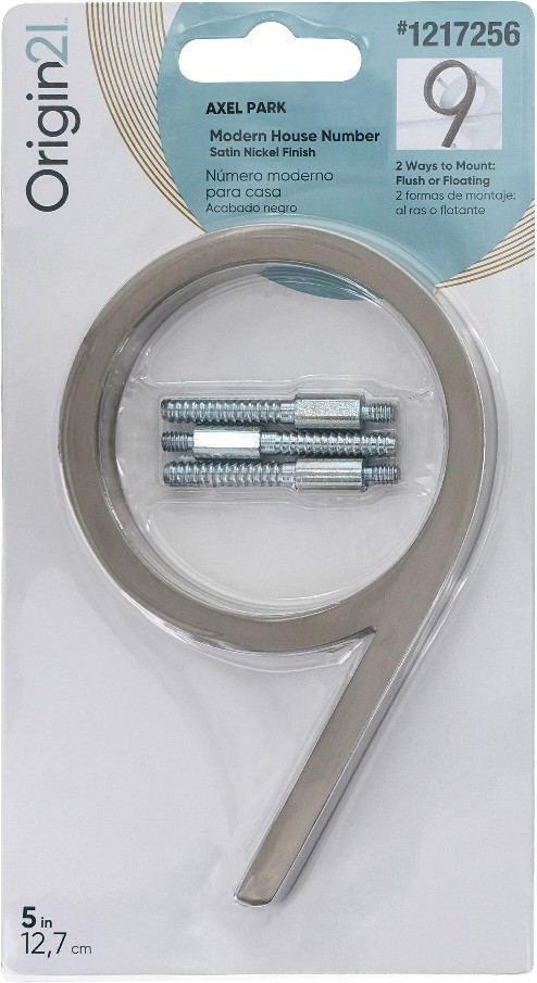 Axel Park 5-in Satin Nickel Number 9