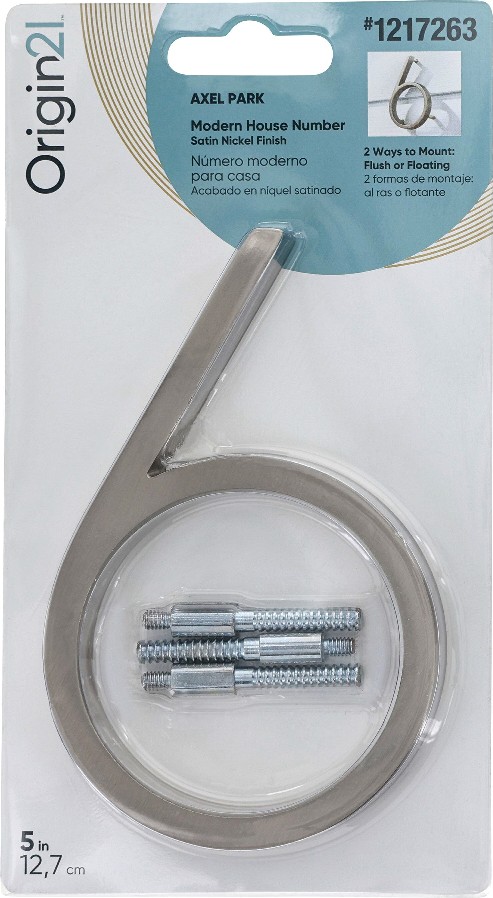 Axel Park 5-in Satin Nickel Number 6