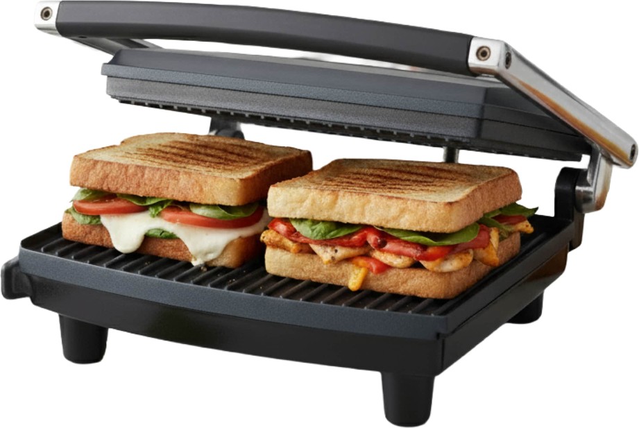 Non-Stick Indoor Contact grill with Bun Warmer ( Removable Plate )