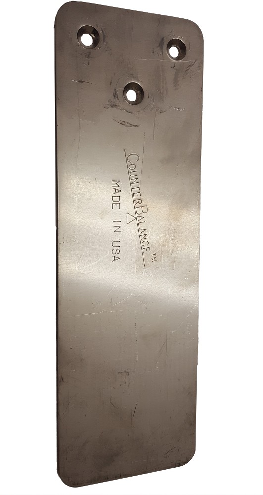 Counterplate stainless steel 9.75-in x 3.75-in x 0.1875-in Stainless steel Steel Countertop support bracket