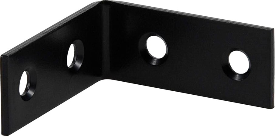 1.5-in x 0.5-in x 1.5-in 1.8 -Gauge Black Steel Corner brace 4 -Pack