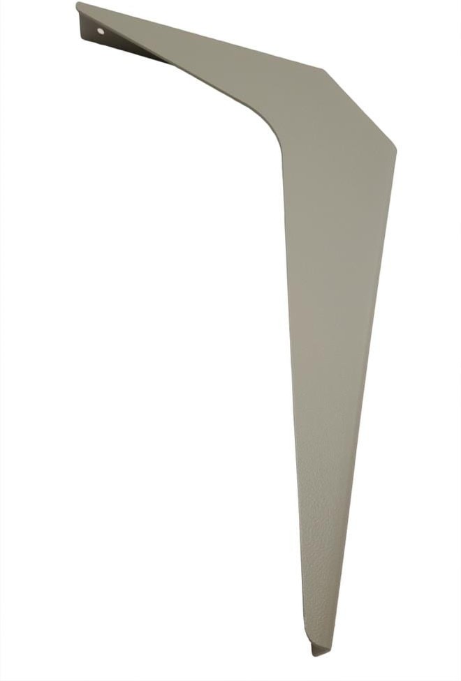 Workstation Bracket 18-in x 1.54-in x 12-in Gray Steel Countertop support bracket