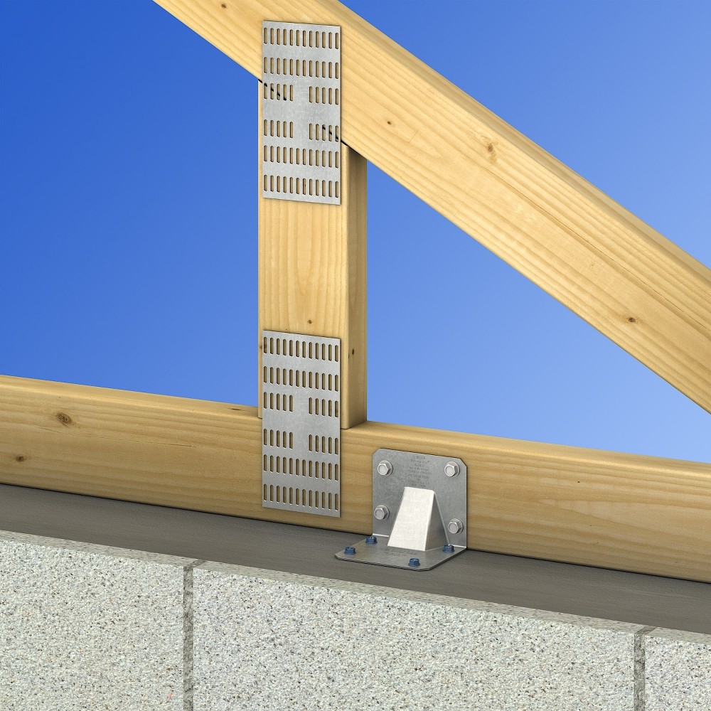 3-1/2-in 14 -Gauge Galvanized Steel Holddown Brick to Wood 10 -Pack