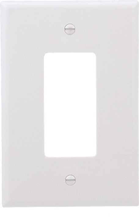 1 -Gang Jumbo Size White Thermoplastic Indoor Decorator Wall Plate