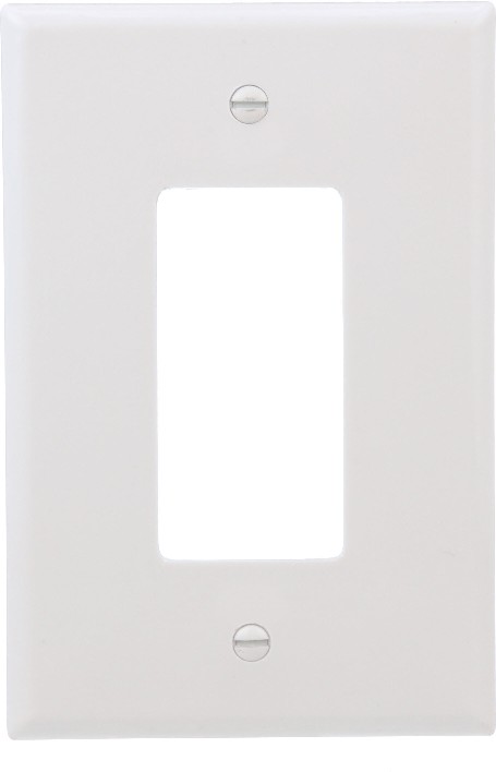 1 -Gang Jumbo Size White Thermoplastic Indoor Decorator Wall Plate 10 -Pack