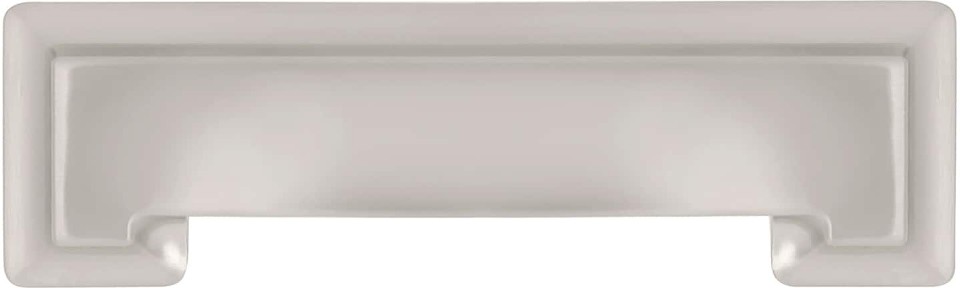 Studio 3-in or 3-3/4-in , 76mm or 96mm Center to Center Stainless Steel Dual Mount Rectangular Cup Drawer Pull 10 -Pack