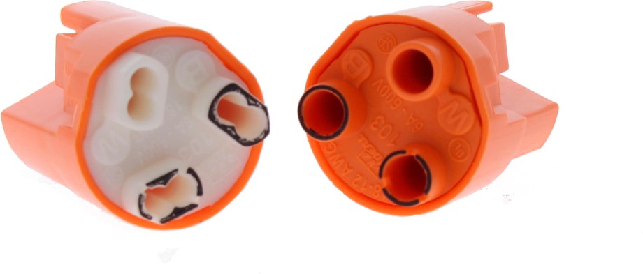 Push-in Wire Connectors 3 Orange ( 20 -Pack )