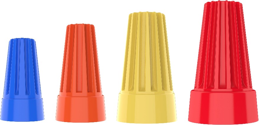 Twist-on Wire Connectors Red, Yellow, Orange, Blue ( 300 -Pack )