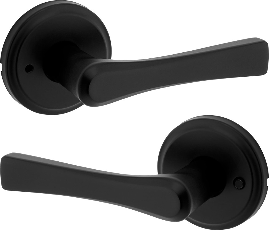 Katella Matte Black Interior or Bed/Bath Privacy Door Handle