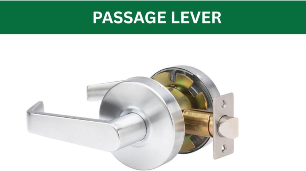 Eiffel Standard Duty Grade 2 Commercial Cylindrical Brushed Chrome Interior or Hall/Closet Passage Door Handle