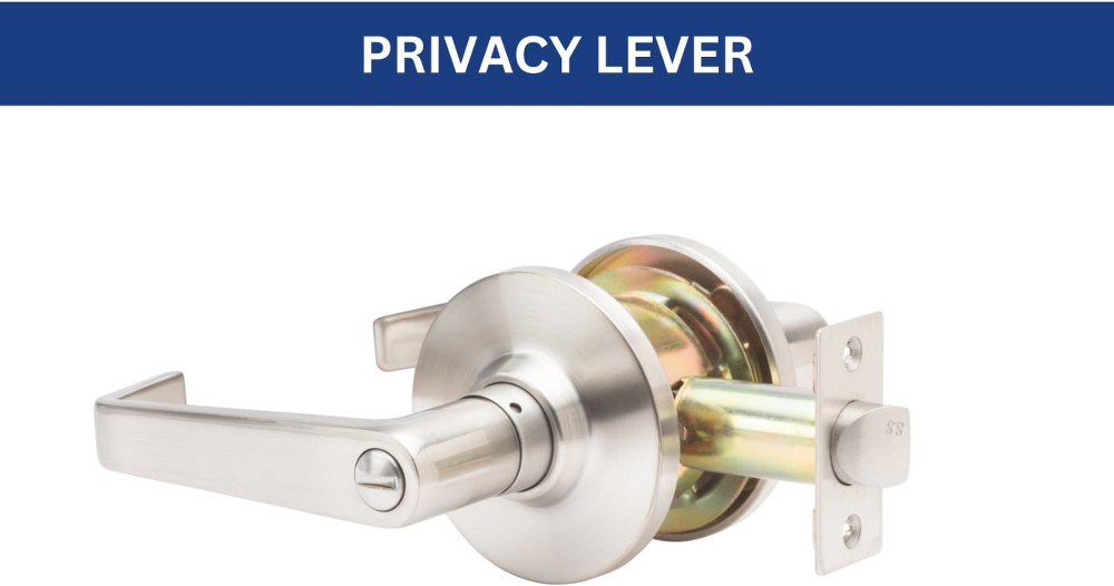 GLC Series Grade 3 Commercial/Residential Brushed Chrome Interior or Bed/Bath Privacy Door Handle