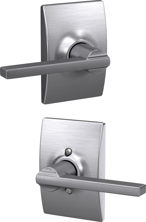 F10 Lat/Cen Latitude -Century Satin Chrome Interior or Hall/Closet Passage Door Handle