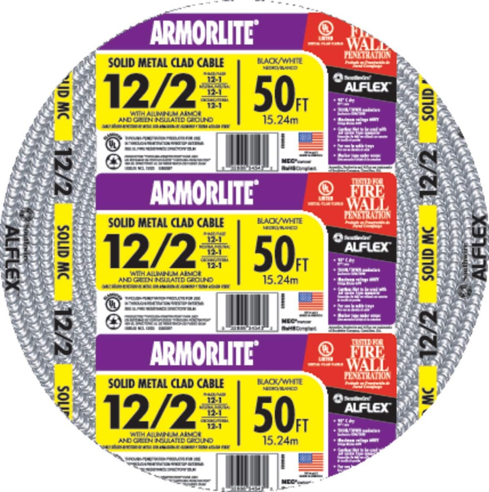 Armorlite 50-ft 12 / 2 Solid Aluminum MC Cable (Metal Clad)