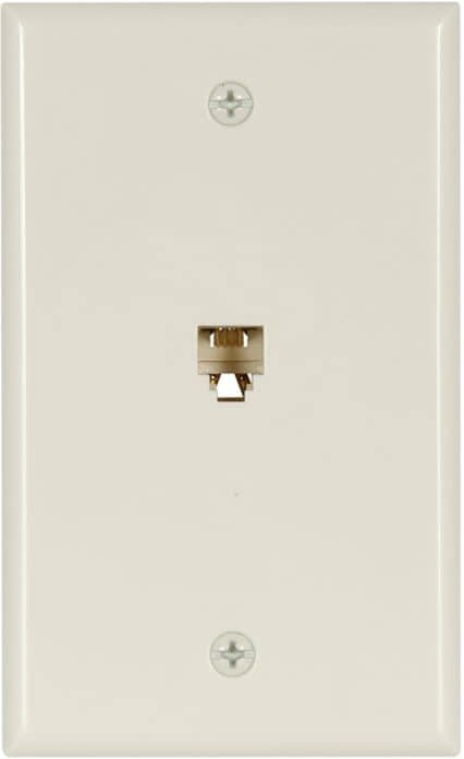 Nylon F-Type Coax/Telephone Wall Jack