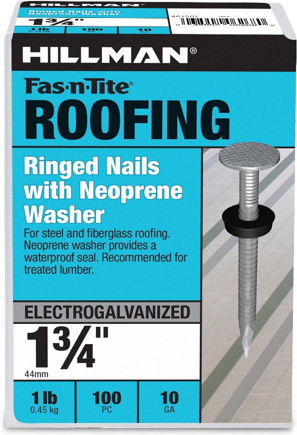 1-3/4-in Ring Shank Electro-galvanized Roofing Nails 100 -Per Box