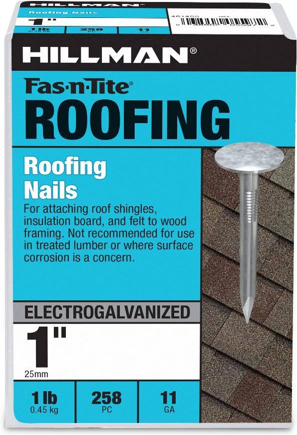 1-in Smooth Shank Electro-galvanized Roofing Nails 258 -Per Box