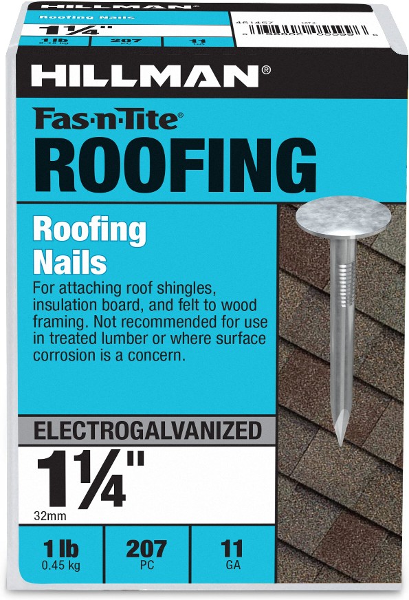 1-1/4-in Smooth Shank Electro-galvanized Roofing Nails 207 -Per Box