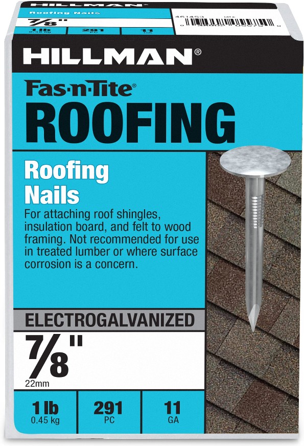 7/8-in Smooth Shank Electro-galvanized Roofing Nails 291 -Per Box