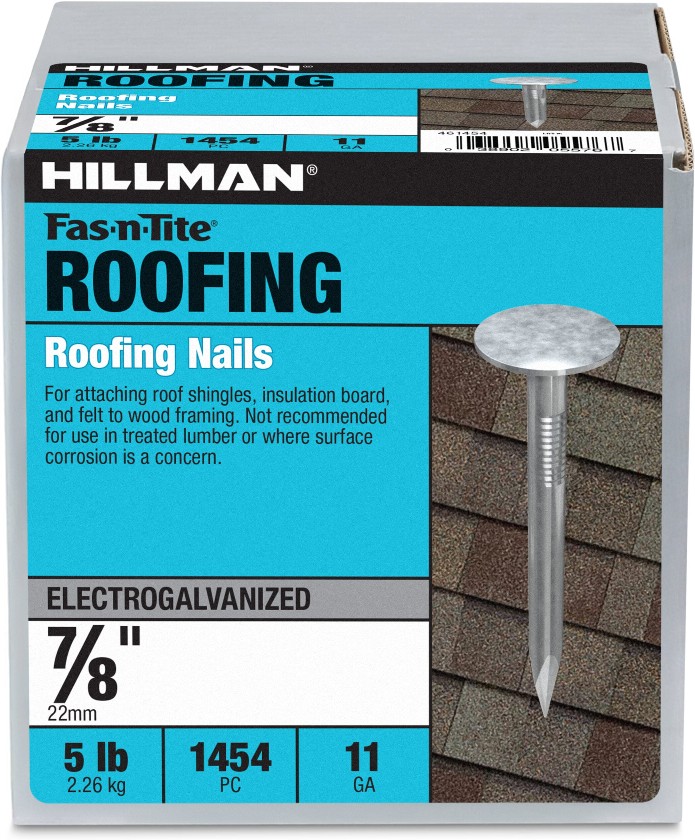 7/8-in Smooth Shank Electro-galvanized Roofing Nails 1454 -Per Box